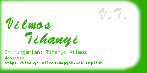 vilmos tihanyi business card